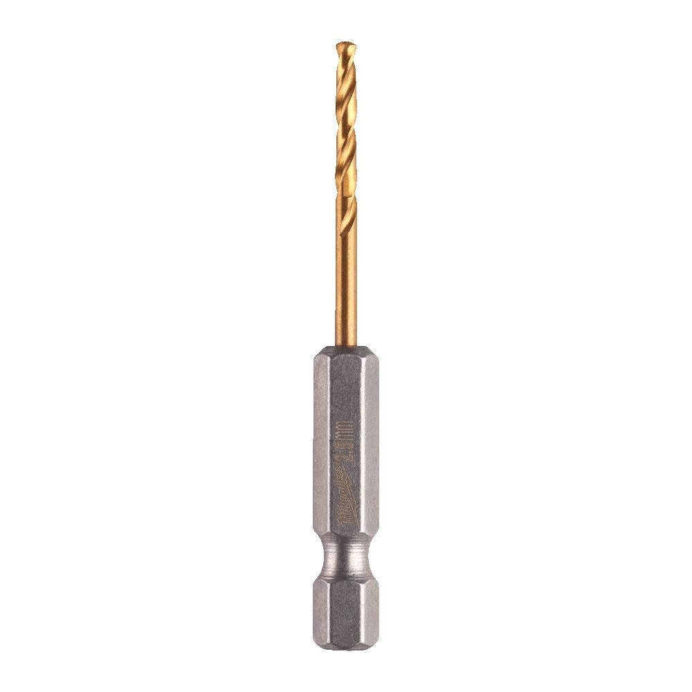 Сверло по металлу 2,5х62 мм (2 шт) Shokwave Red Hex HSS-G Tin Milwaukee (48894704), фото 2