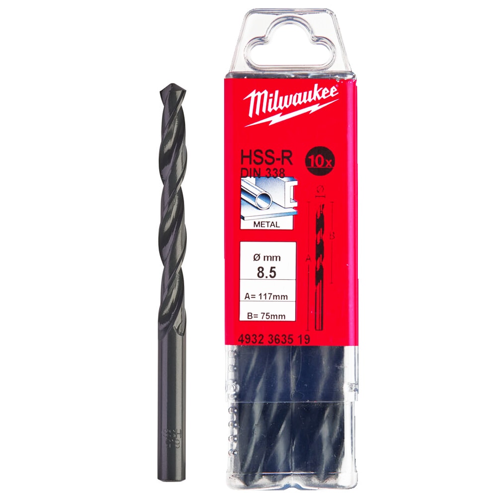 Сверло по металлу 8,5х117 мм HSS-R (10 шт) Milwaukee (4932363519)