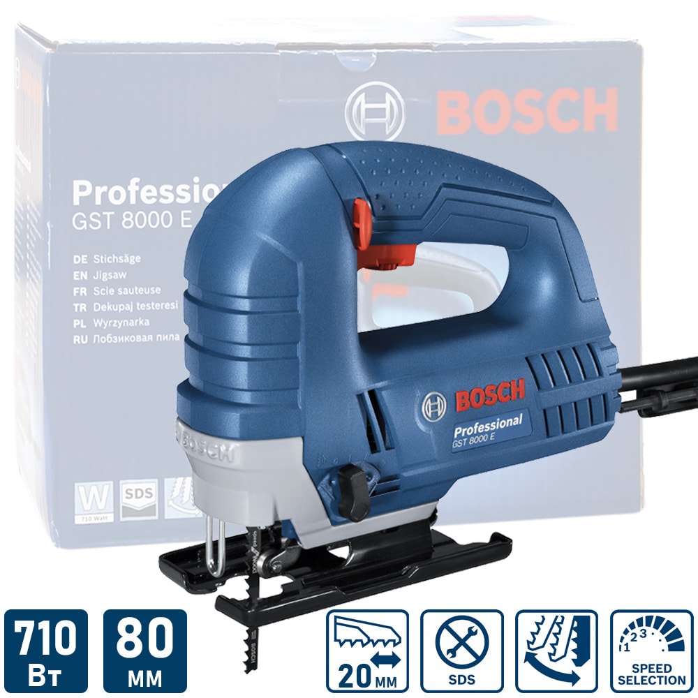 Лобзик GST 8000 E (710Вт / Коробка), BOSCH