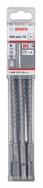 Бур по бетону SDS-Plus-7X 6x150x215 мм (10 шт) BOSCH (2608576176)