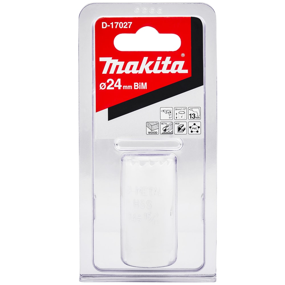 Коронка по дереву 24 мм (BiM / резьба 1/2"), MAKITA