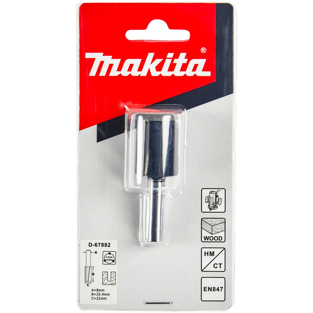 Фреза пазовая "Standard" 22x25,4x57 / хв 8 мм MAKITA (D-67882)