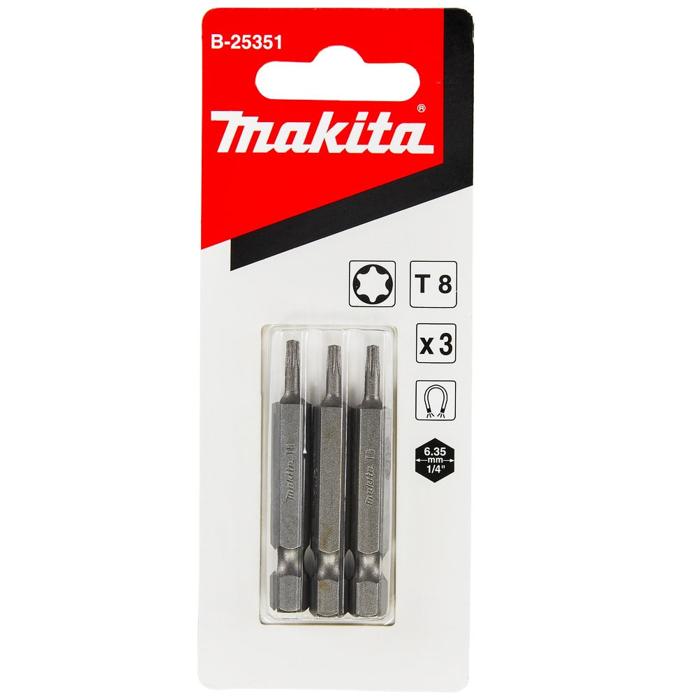 Бита T8 50 мм E-form (MZ) (3 шт) MAKITA (B-25351)