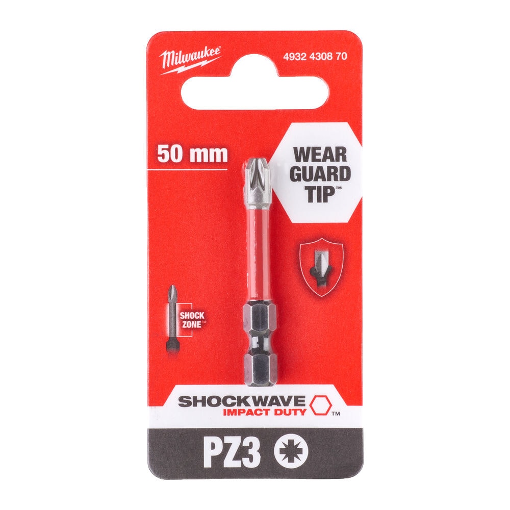 Бита Shockwave Impact Duty PZ3 50 мм (1 шт) Milwaukee (4932430870)