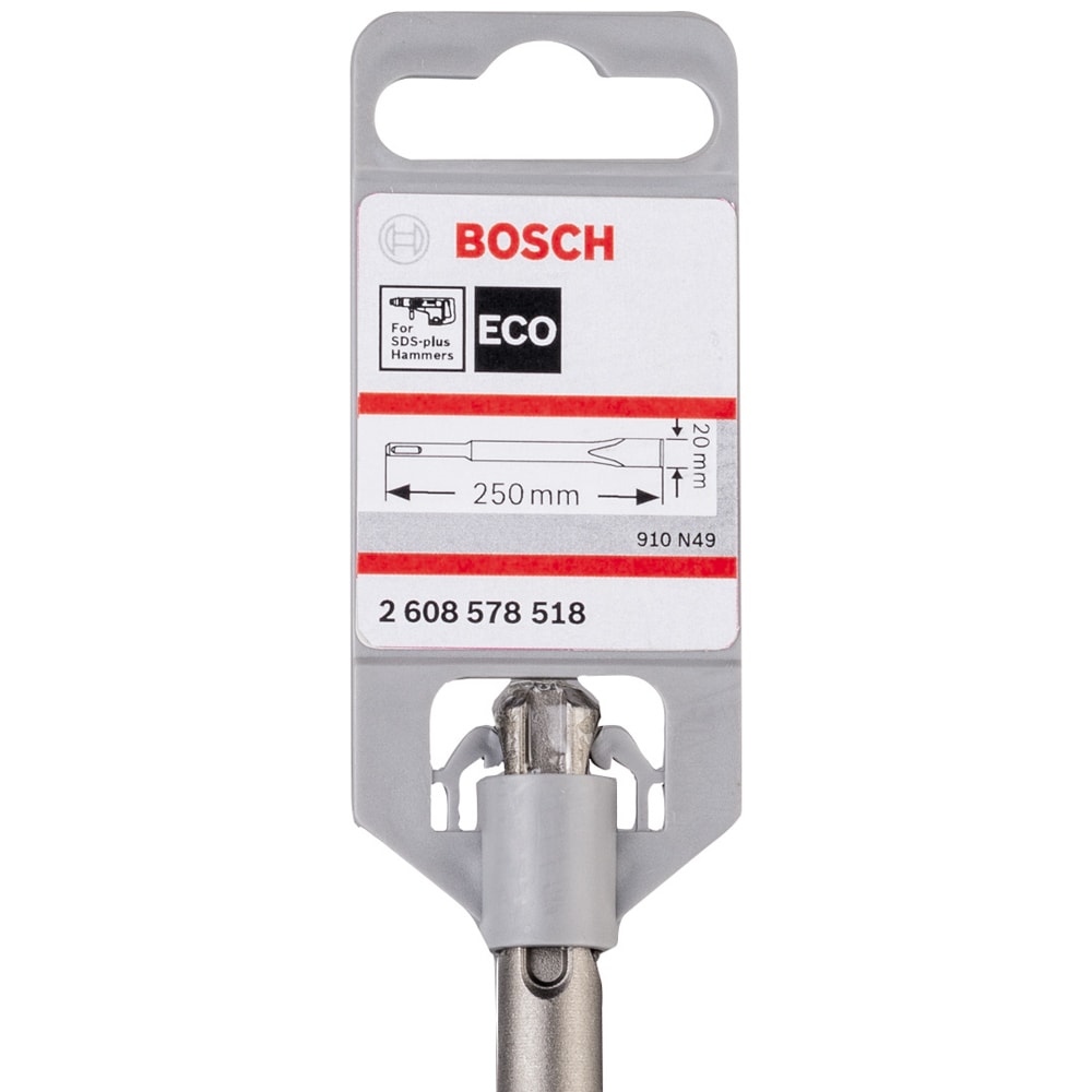 Зубило SDS-plus_Плоское 20х250 мм (ECO / 1 шт), BOSCH, фото 2