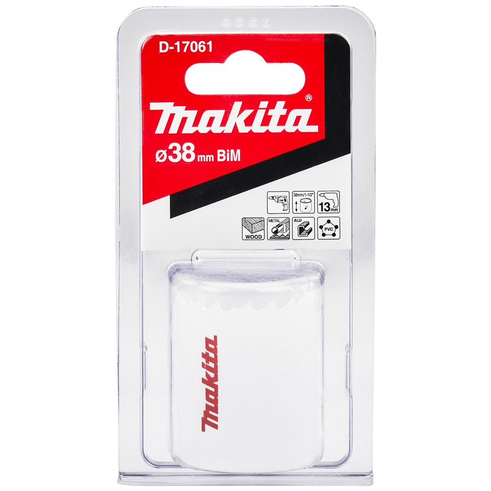 Коронка по дереву 38 мм (BiM / резьба 5/8"), MAKITA
