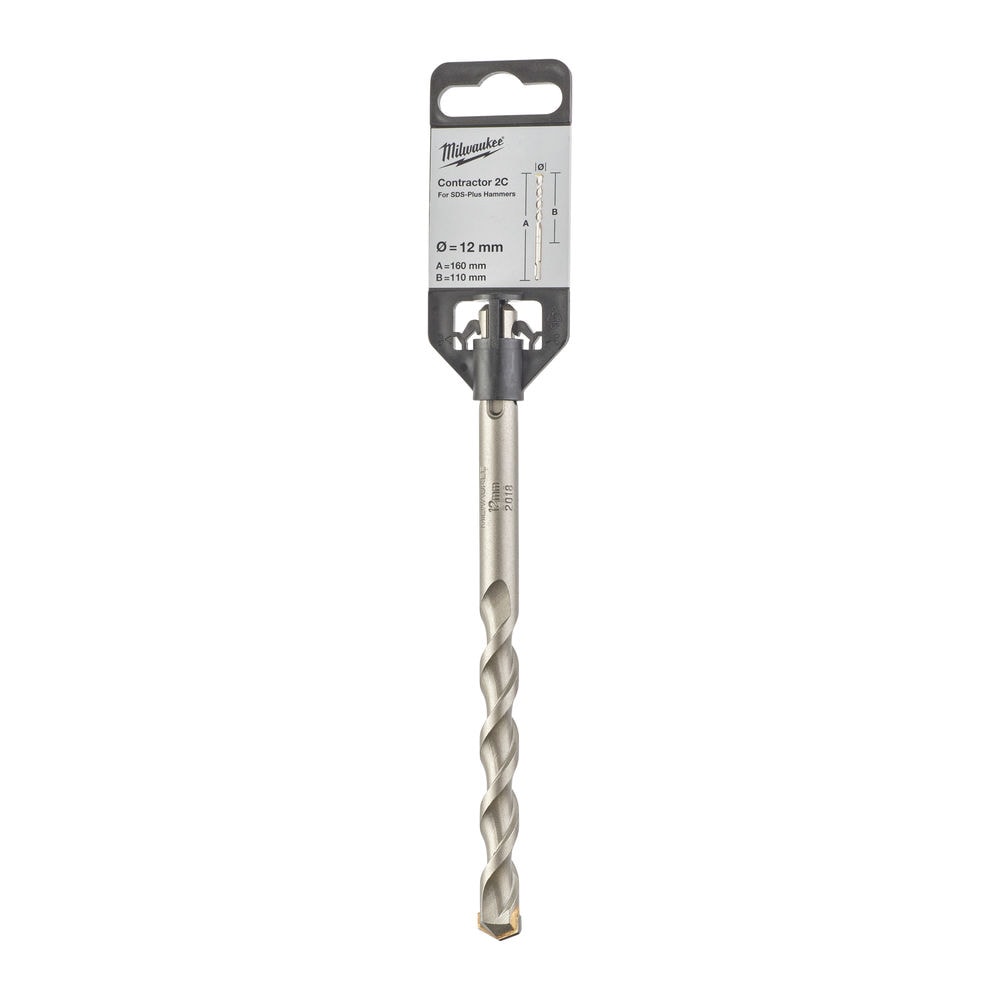 Бур по бетону SDS-Plus Contractor 2C 12х100х160 мм Milwaukee (4932471236)