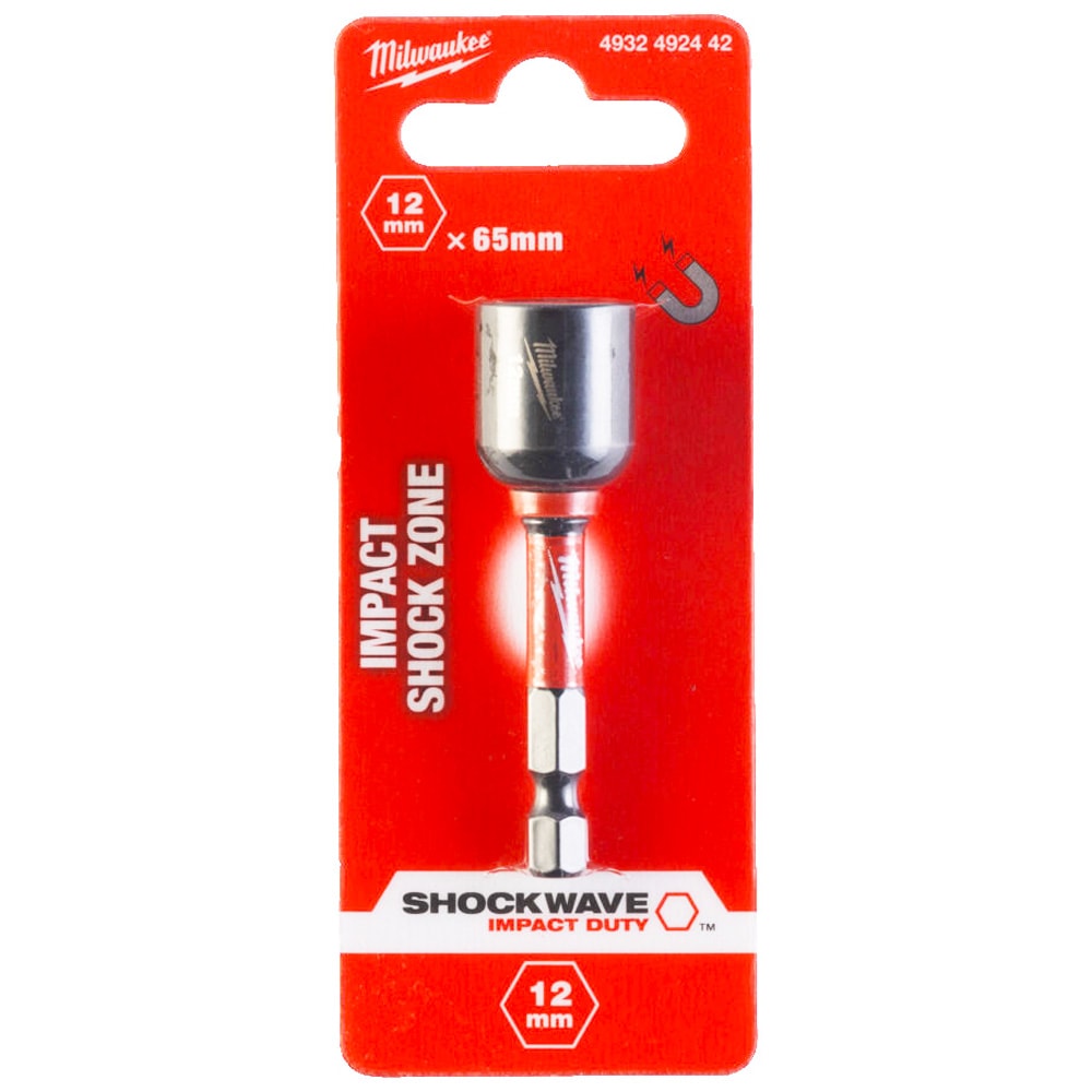 Торцевая магнитная головка 12 x 65 мм Shockwave Impact Duty GEN II Milwaukee (4932492442)