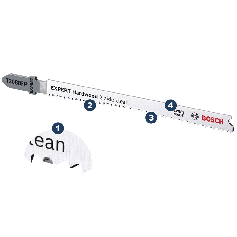 Пилка для лобзика Т 308 ВO Wood 2-side clean (5 шт), BOSCH, фото 3