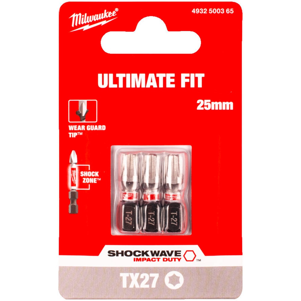 Бита ударная Shockwave Impact Duty TX27 25 мм (3 шт) GEN III Milwaukee (4932500365)