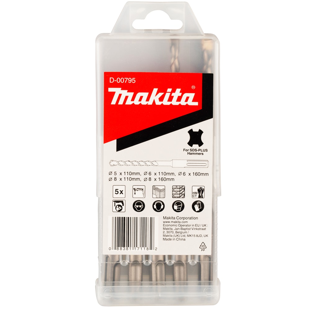 Набор_Буры SDS-plus 5/ 2*6/ 2*8 мм (5 шт), MAKITA