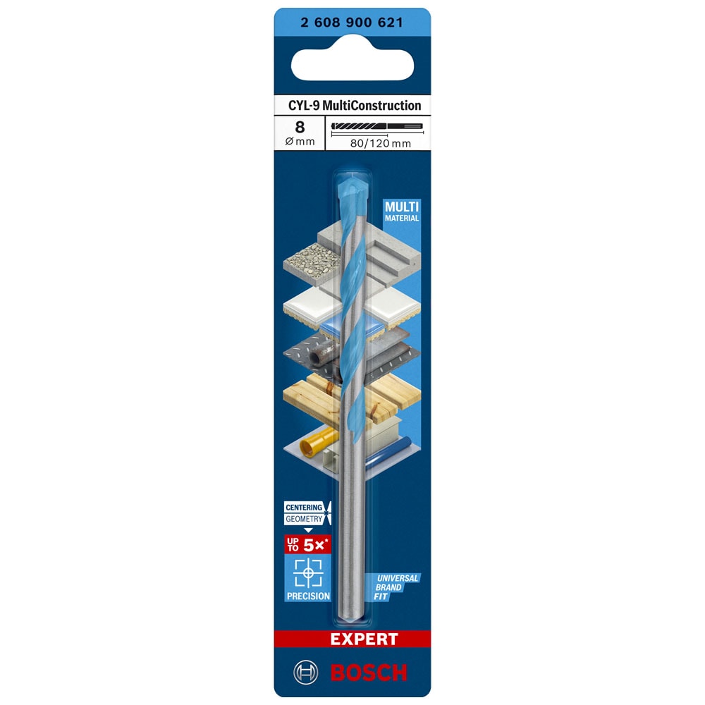 Сверло универсальное 8x80x120 мм EXPERT CYL-9 MultiConstruction BOSCH (2608900621)