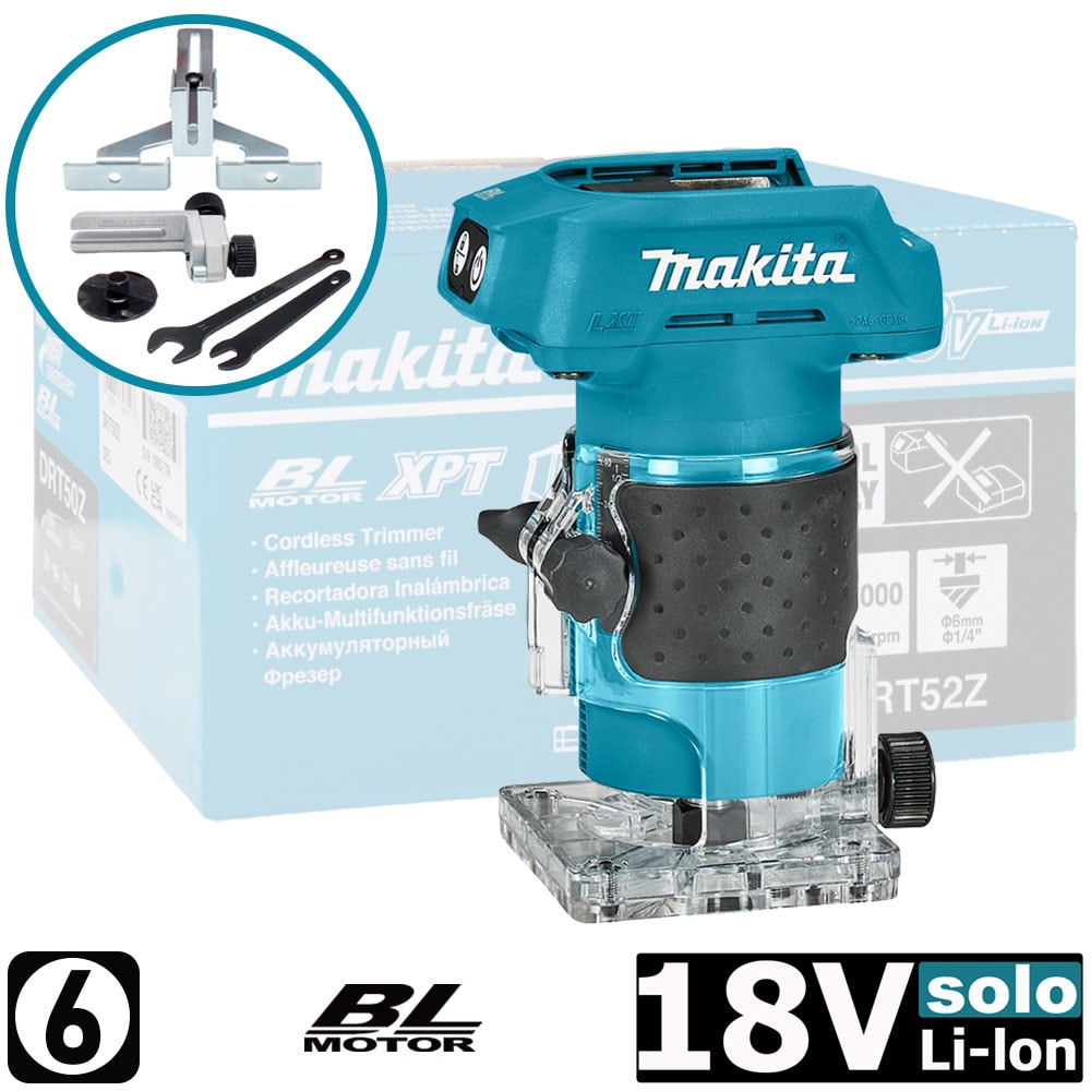 Фрезер кромочный аккумуляторный DRT52Z (DRT 52 Z) MAKITA