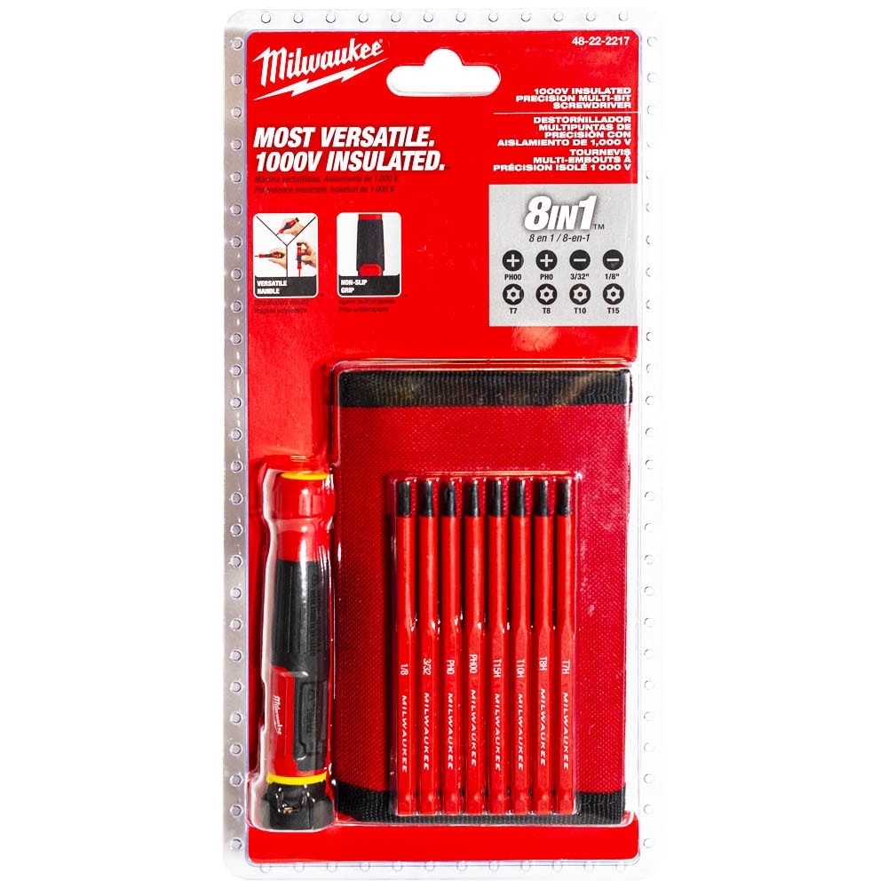 Отвертка диэлектрическая VDE прецизионная "8 in 1" Milwaukee (4932493659)