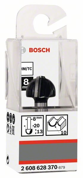 Фреза галтельная R10 D20x13x46 / хв 8 мм BOSCH (2608628370), фото 2