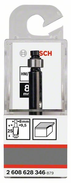 Фреза__Обгонная D 9.5x25x68 / хв 8 мм, BOSCH