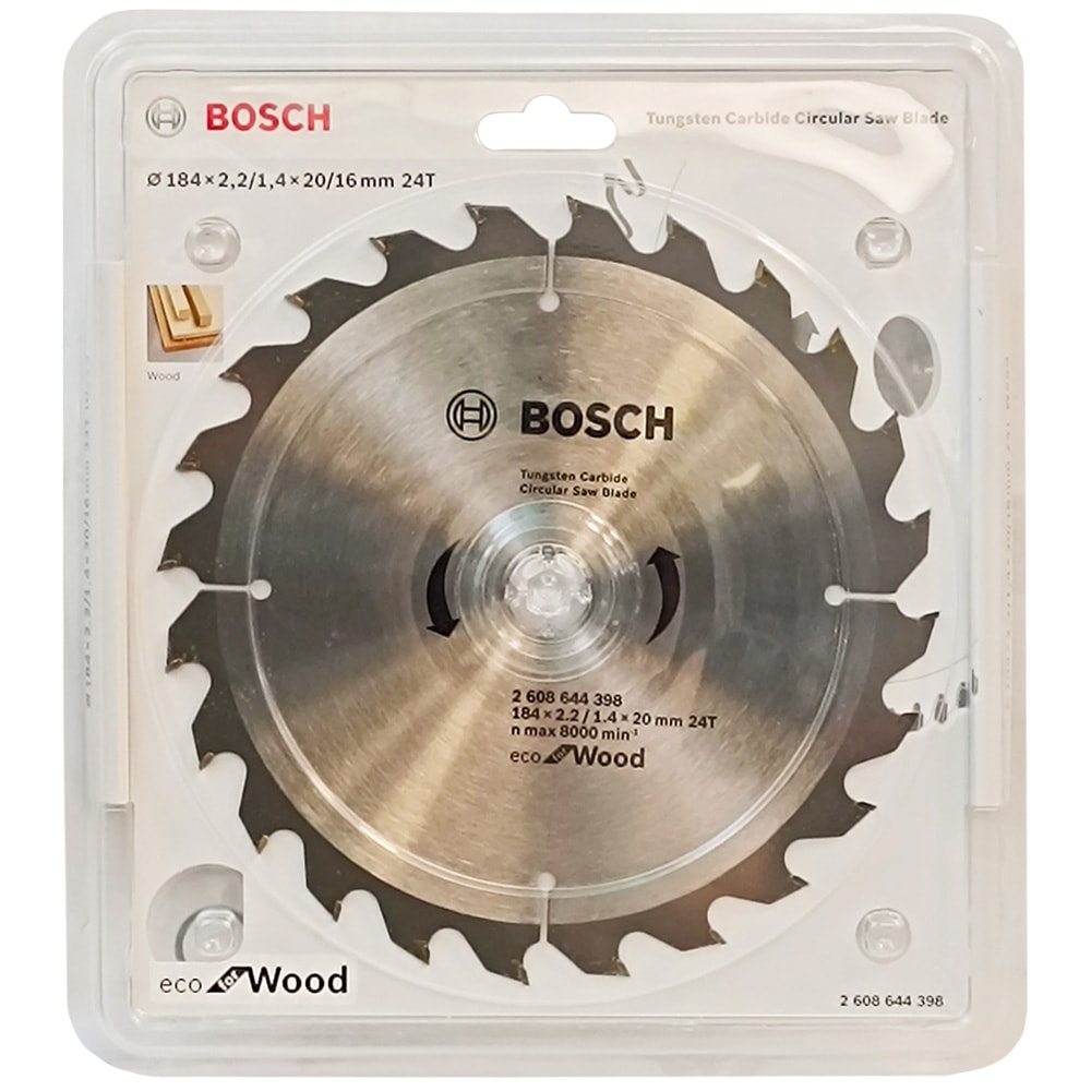 Диск пильный 184x2,2х20 мм Z24 Eco for Wood, BOSCH