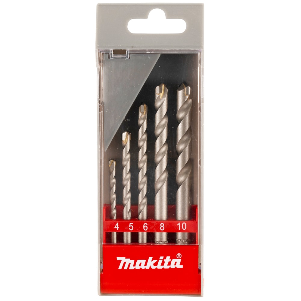 Набор_Сверла по бетону 4/ 5/ 6/ 8/ 10 мм (5 шт / кейс), MAKITA