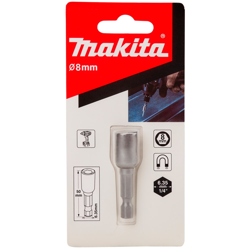 Торцовая головка магнитная 8 х 50 мм MAKITA (B-38716)