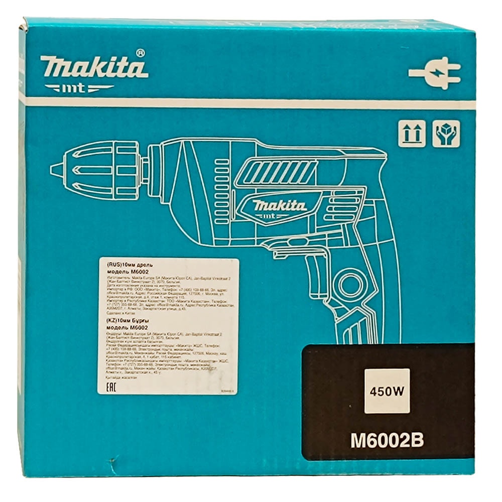 Дрель безударная M6002B (450 Вт / БЗП_0,8-10 мм / Коробка), MAKITA, фото 2