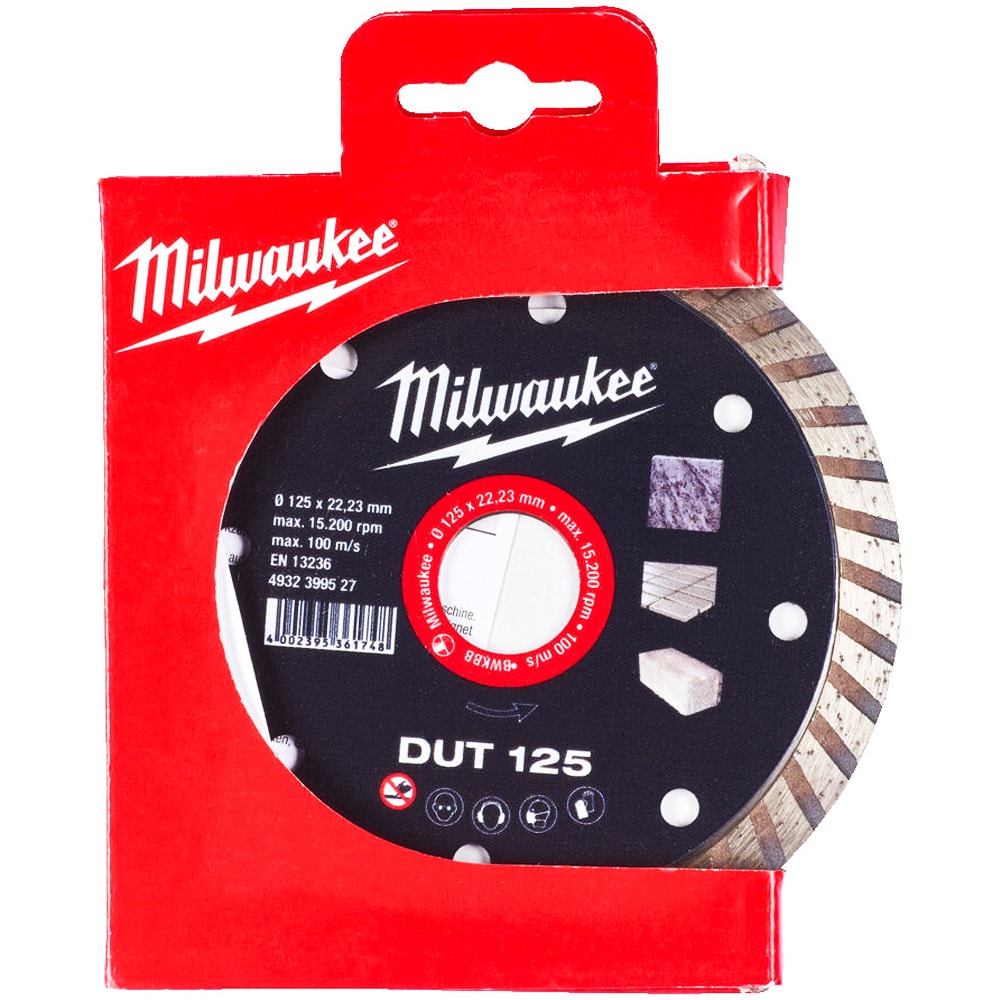 Алмазный круг универсальный DUT 125x22,23 мм Turbo Milwaukee (4932399527)
