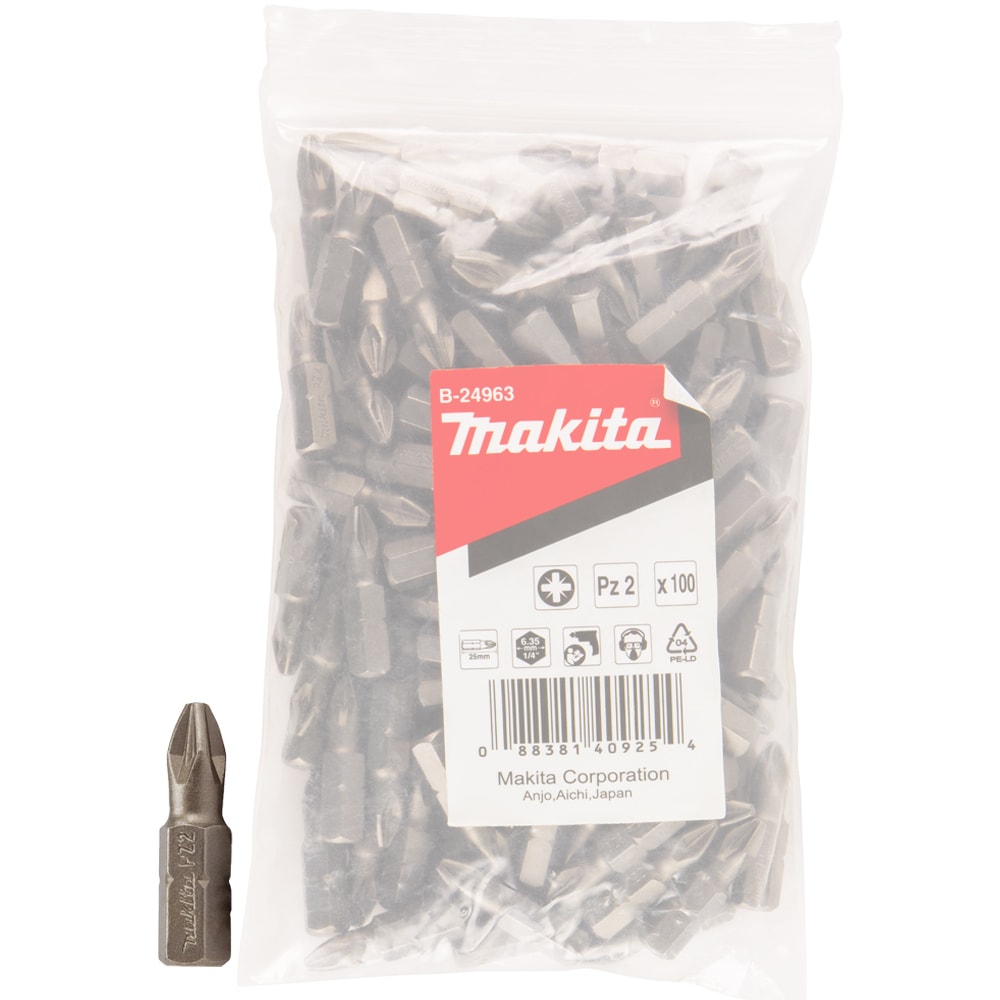 Бита PZ2 25 мм C-form (100 шт), MAKITA