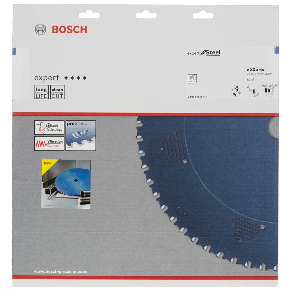 Диск пильный по металлу 305х2,6х25,4 мм Z80 Expert for Steel, BOSCH