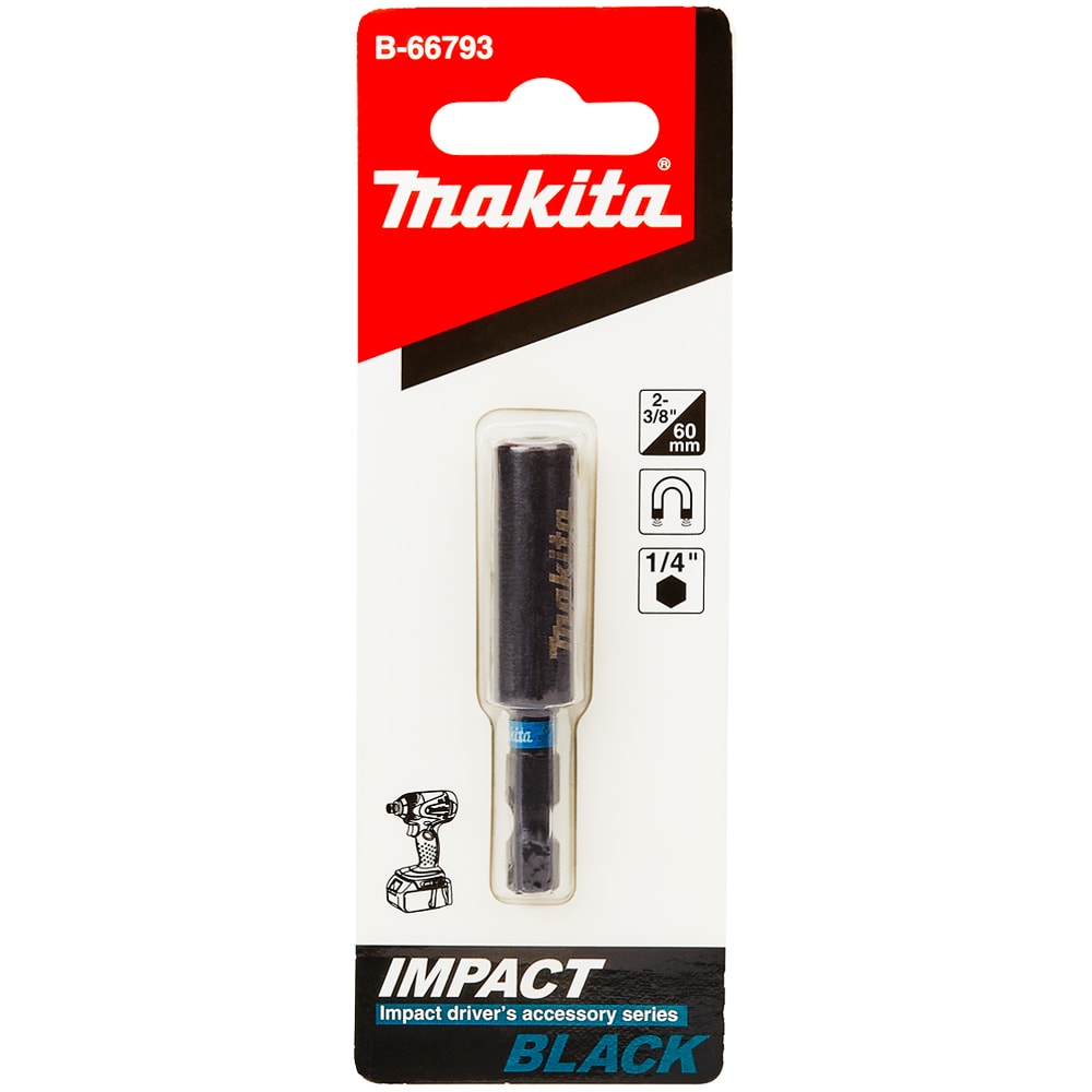 Держатель бит магнитный 60 мм хв. 1/4" Impact Black, MAKITA