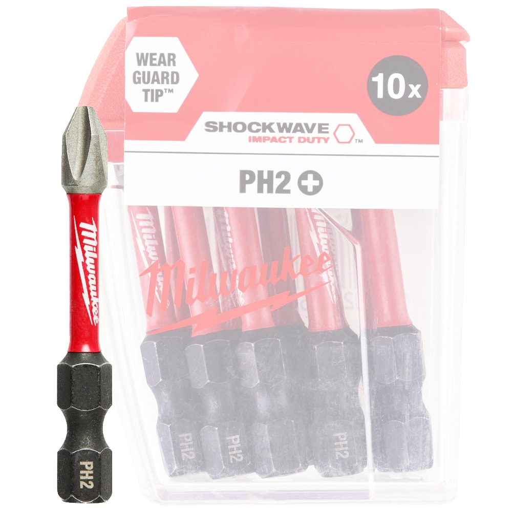 Бита Shockwave Impact Duty PH2 50 мм (10 шт) Milwaukee (4932430855)