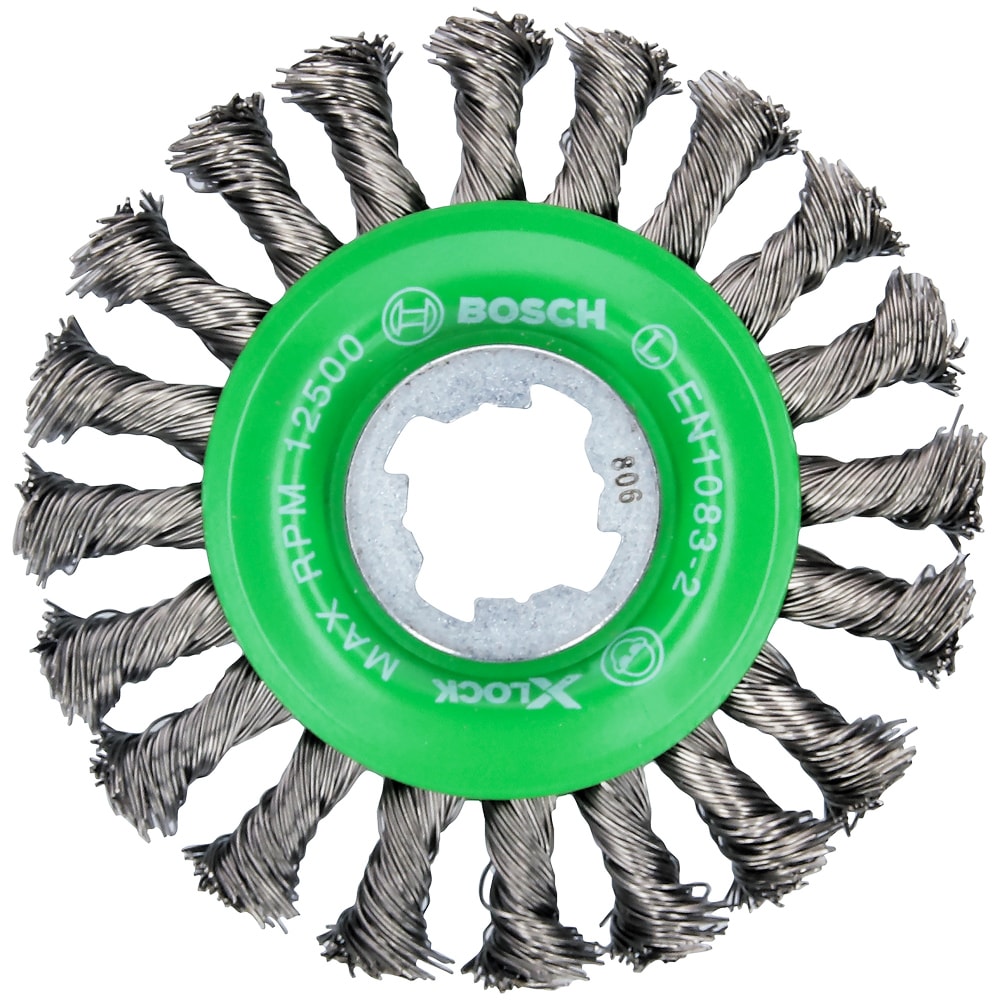 Щетка дисковая, проволочная Heavy for Inox (115 мм / X-LOCK) BOSCH (2608620733)