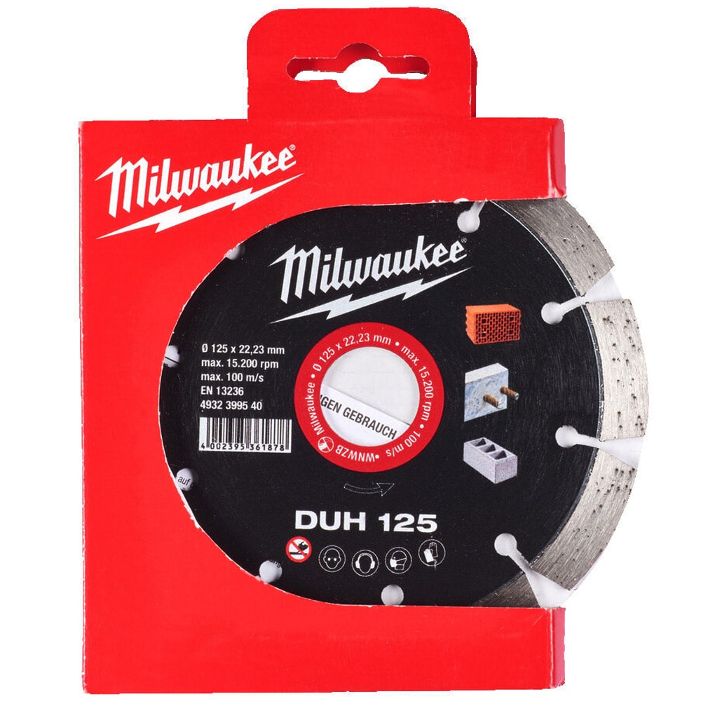 Алмазный круг по бетону / камню DUH 125x22,23 мм Milwaukee (4932399540)