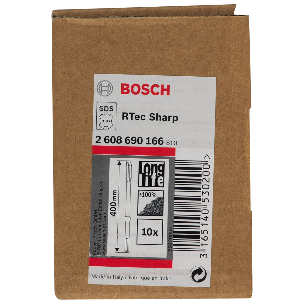 Зубило SDS-max_Плоское 25х400 мм RTec Speed (10 шт), BOSCH, фото 4