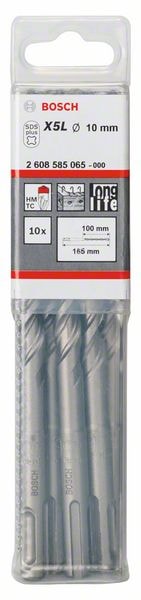 SDS-plus-7 бур, 10х100х165 мм (10 шт), BOSCH