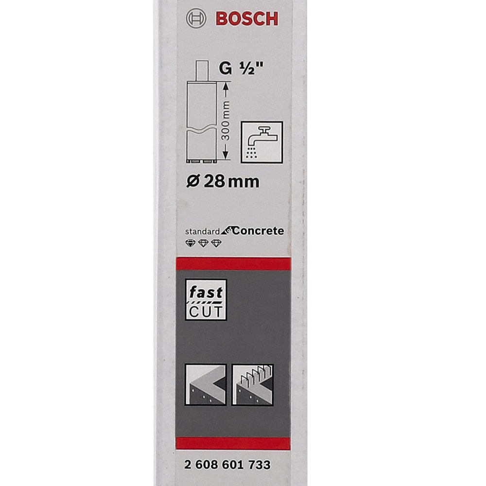 Алмазная коронка D28 мм G 1/2" Standard for Concrete BOSCH (2608601733), фото 5