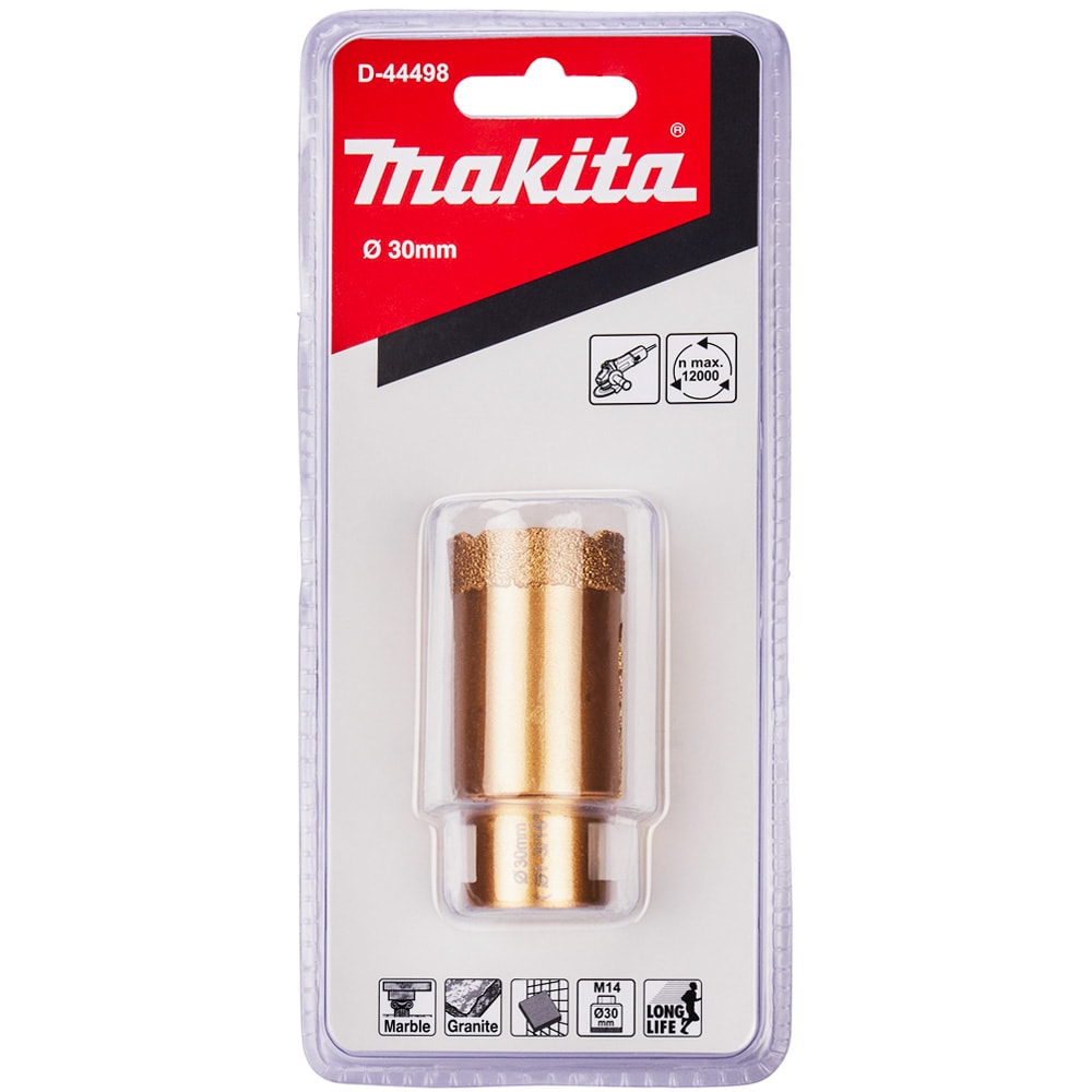 Алмазная коронка D30 мм M14 по граниту Makita (D-44498)