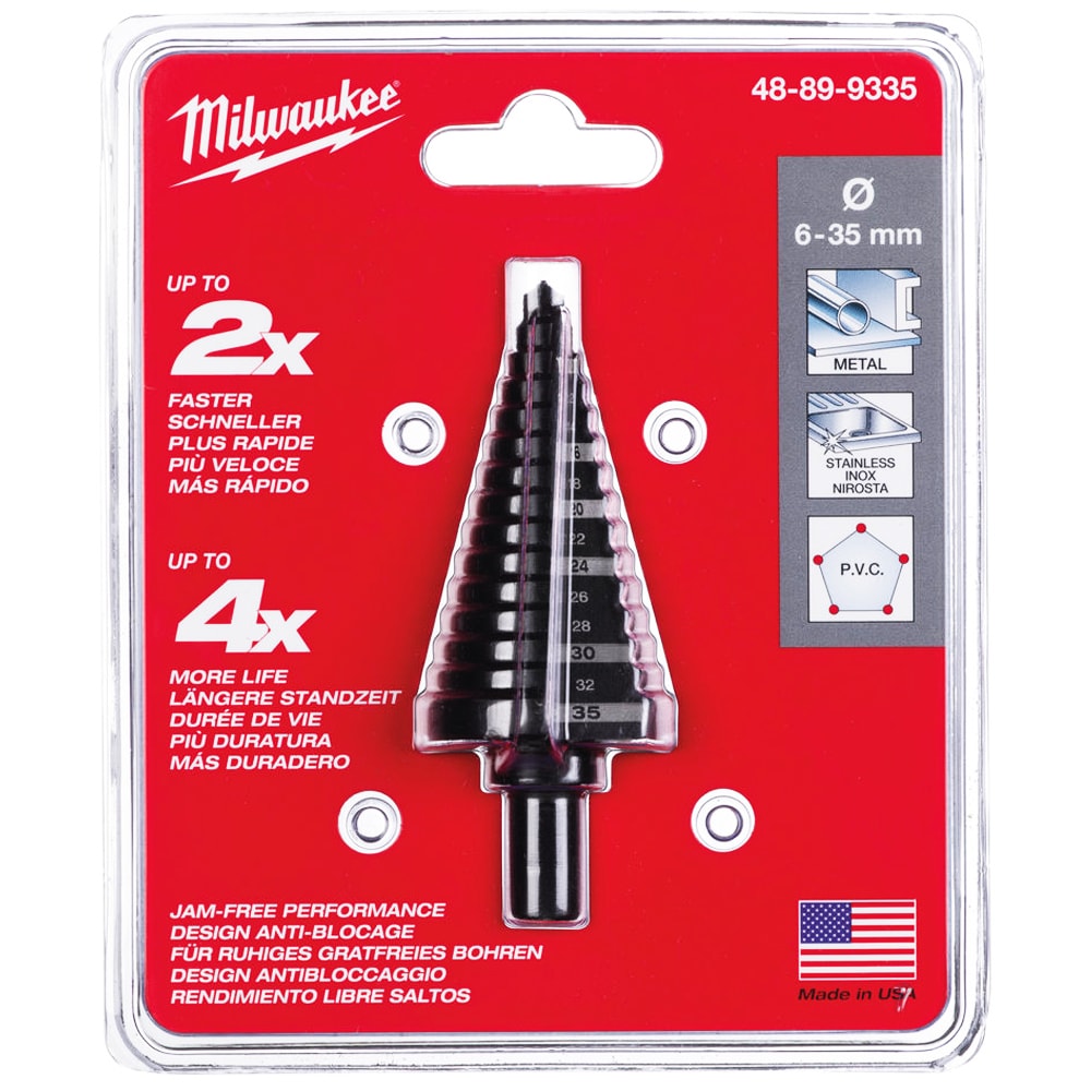 Ступенчатое сверло Step Drill 6-35 мм (шаги 2+3 мм) Milwaukee (48899335)