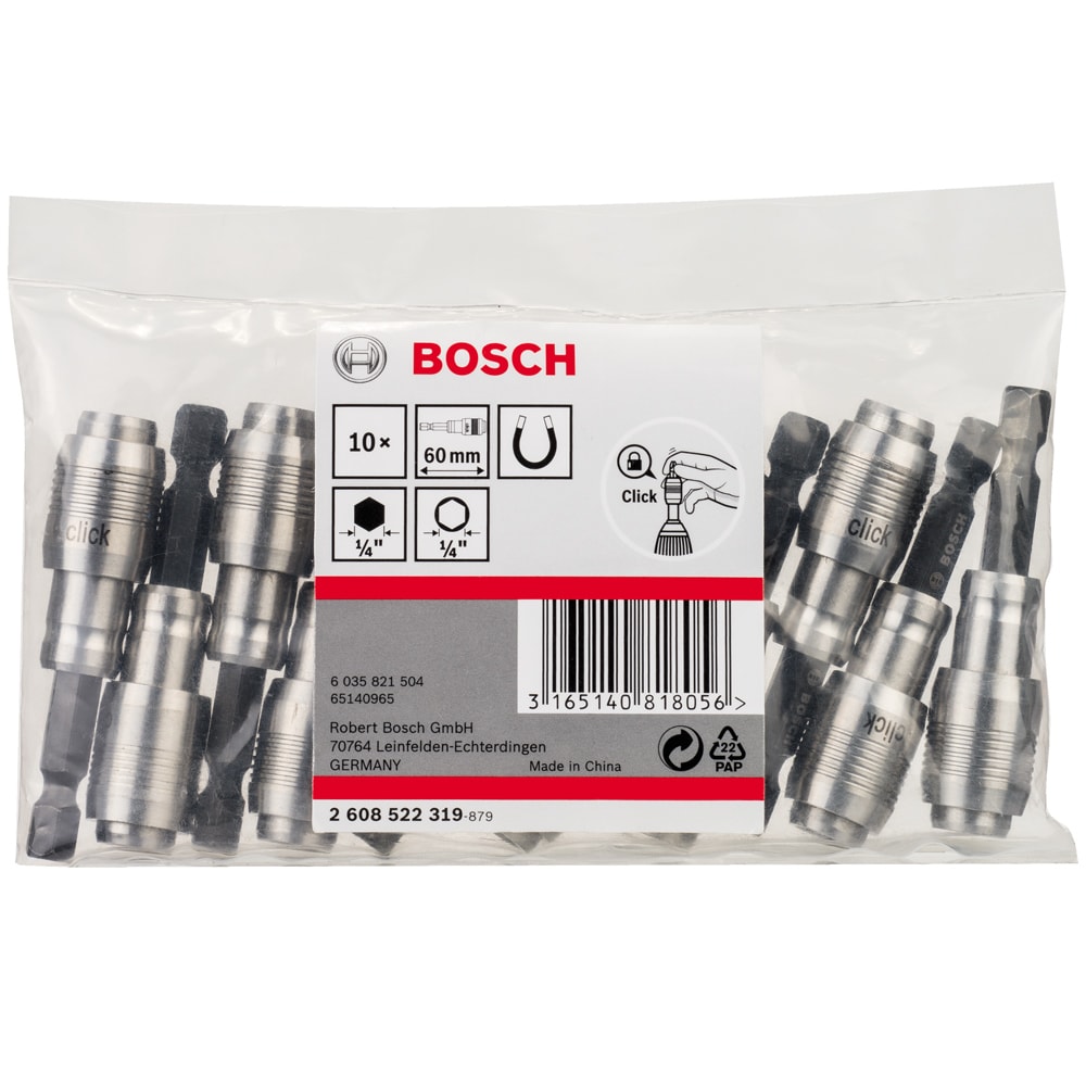 Магнитный держатель бит 60 мм One-Click (10 шт) BOSCH (2608522319), фото 3