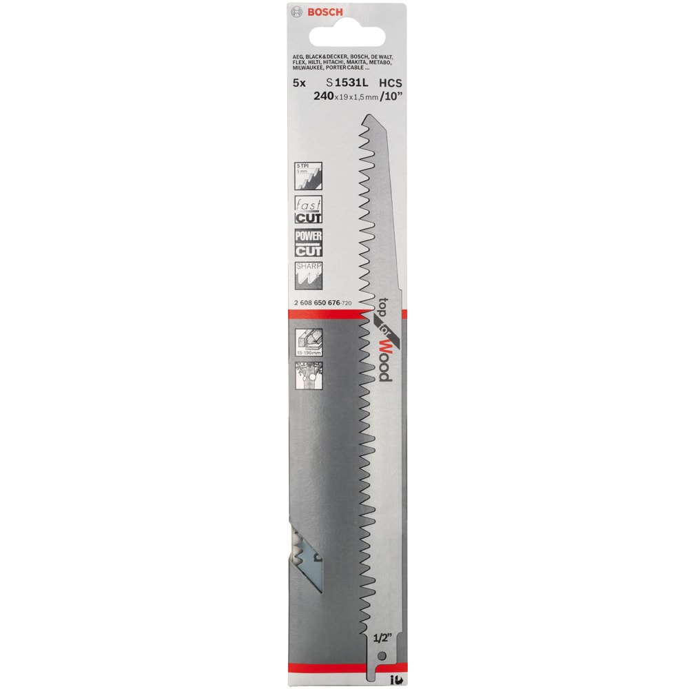 Пильное полотно для ножовки S 1531 L (-5-), BOSCH
