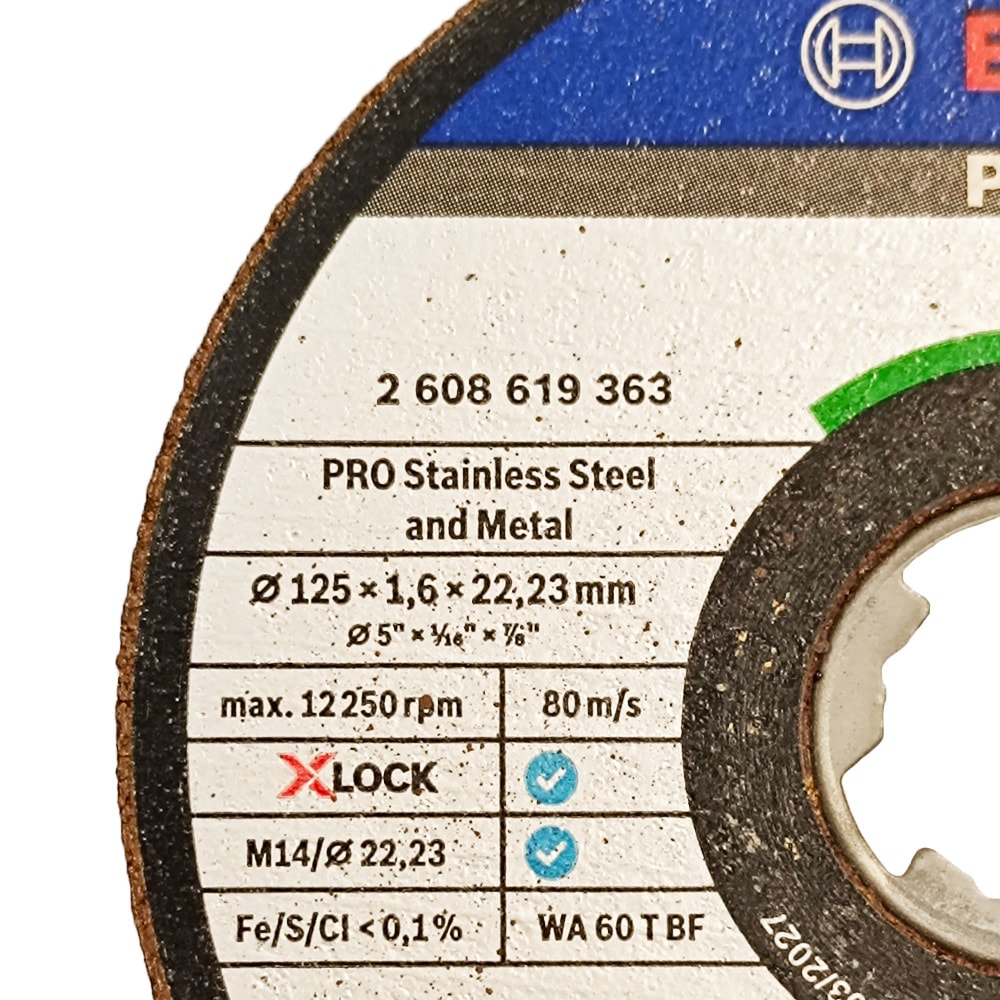 Круг отрезной X-Lock 125x1,6x22,23 мм Standard for Inox, BOSCH, фото 2