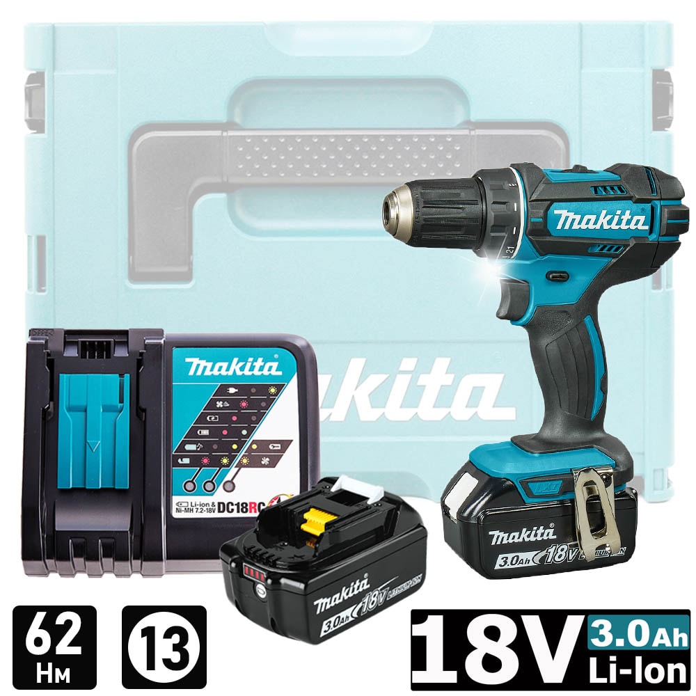 Дрель-шуруповерт аккумуляторная DDF482RFJ (DDF 482 RFJ) MAKITA