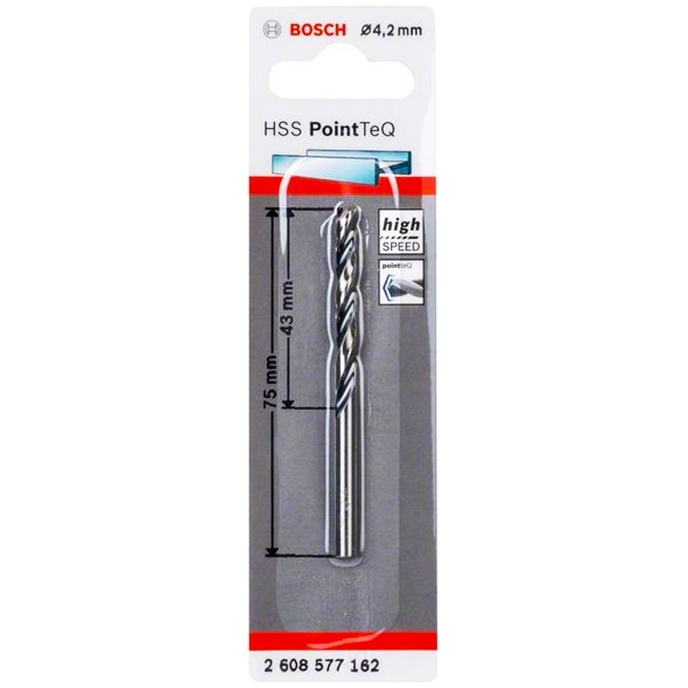 Сверло по металлу HSS PointTeQ 4,2 мм (1 шт), BOSCH