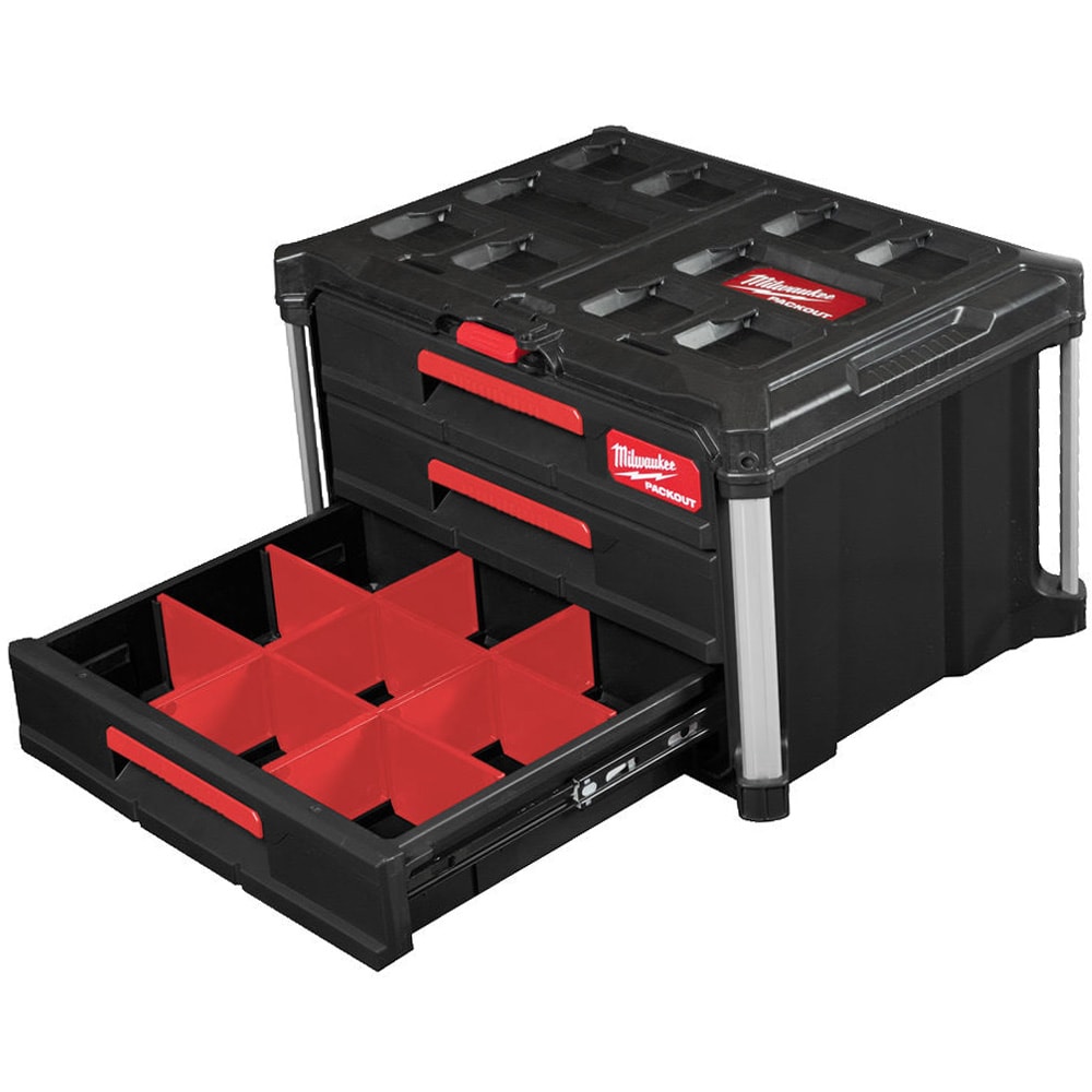 Кейс с 3-мя выдвижными отсеками PACKOUT DRAWER BOX Milwaukee (4932472130), фото 4