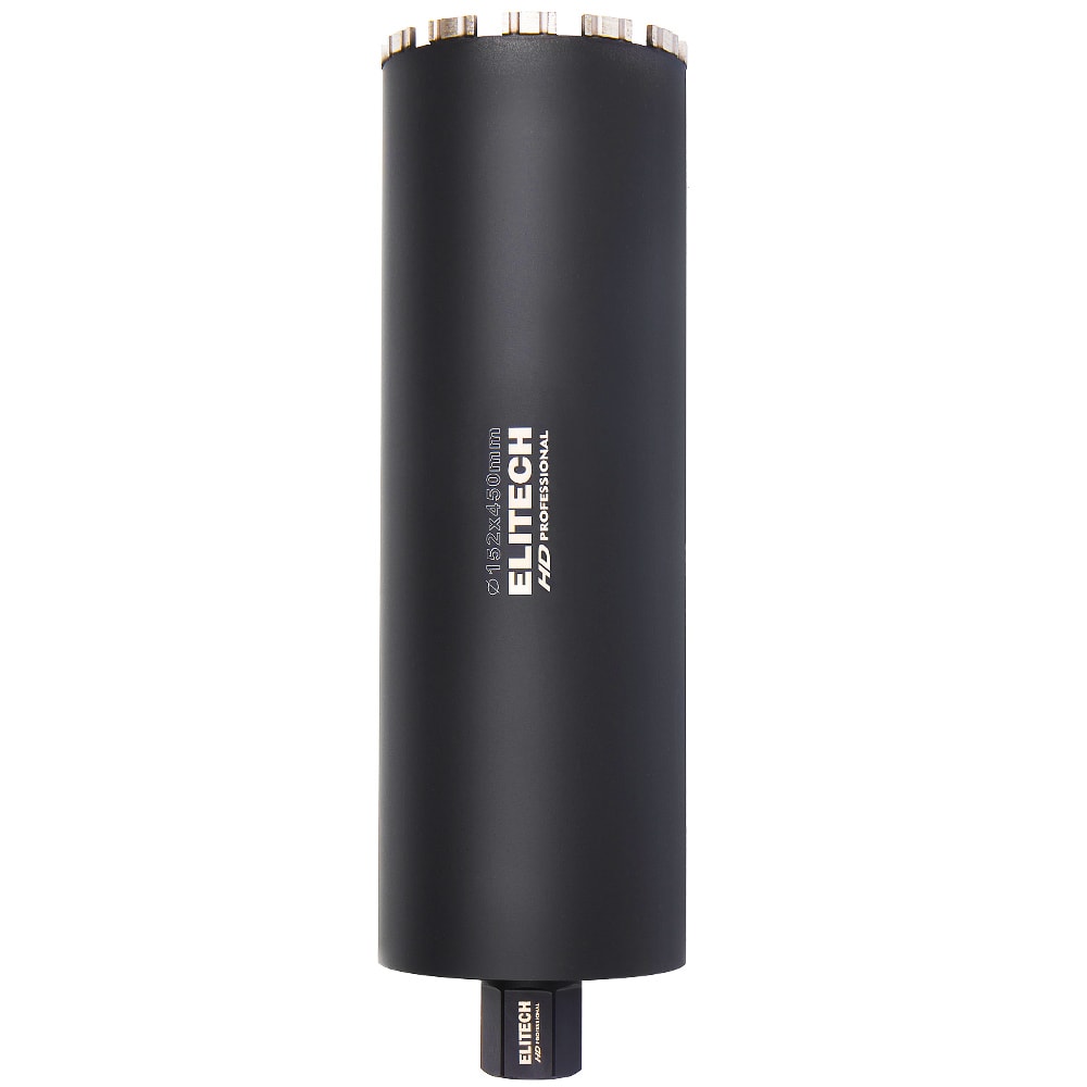 Алмазная коронка D152 мм 1 1/4" по армированному бетону ELITECH HD (1110.012400)