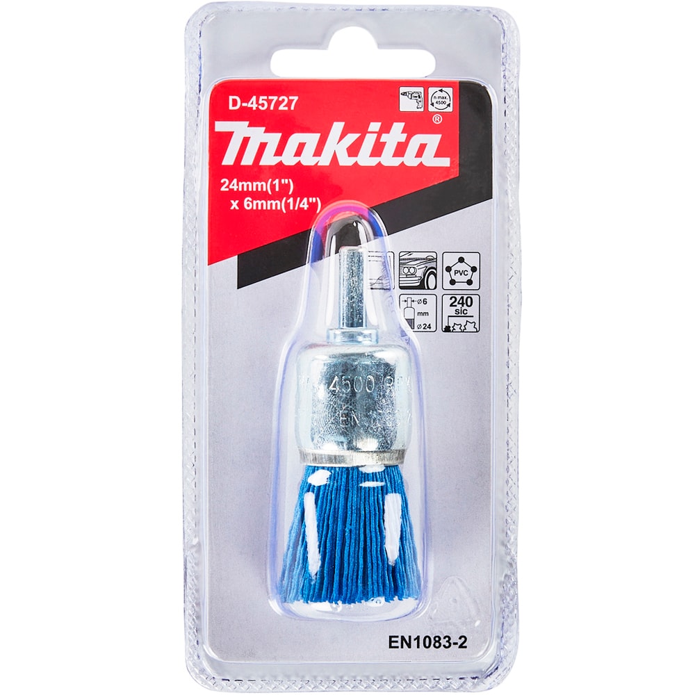 Щетка нейлоновая кистевая (24 мм / хвостовик 6 мм), Makita