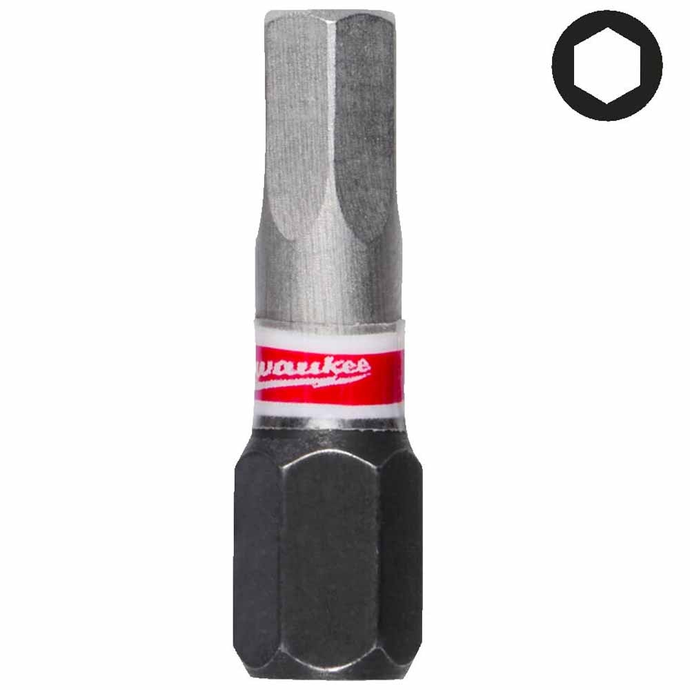 Бита ударная Shockwave Impact Duty HEX5.0 25 мм (3 шт) Milwaukee (4932500381), фото 2