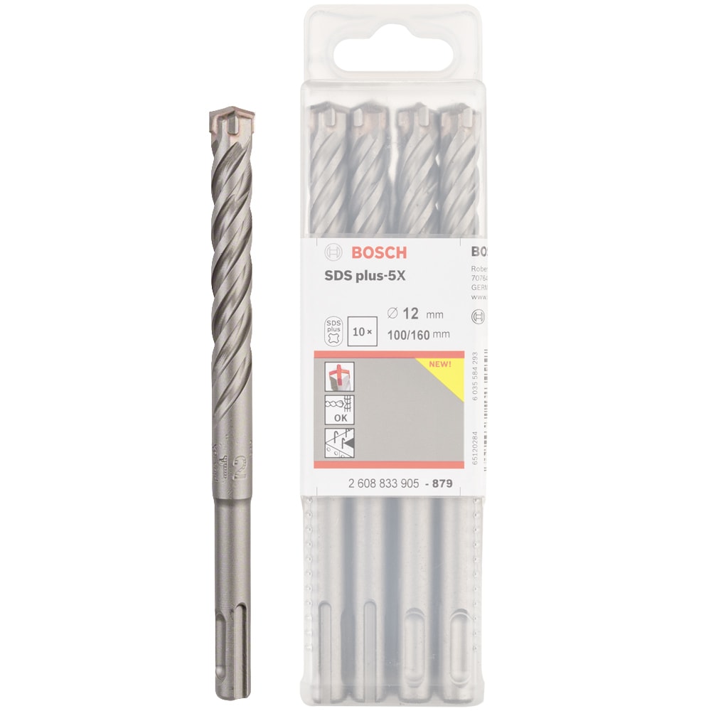 SDS-plus-5X бур, 12x100x160 мм (10 шт), BOSCH