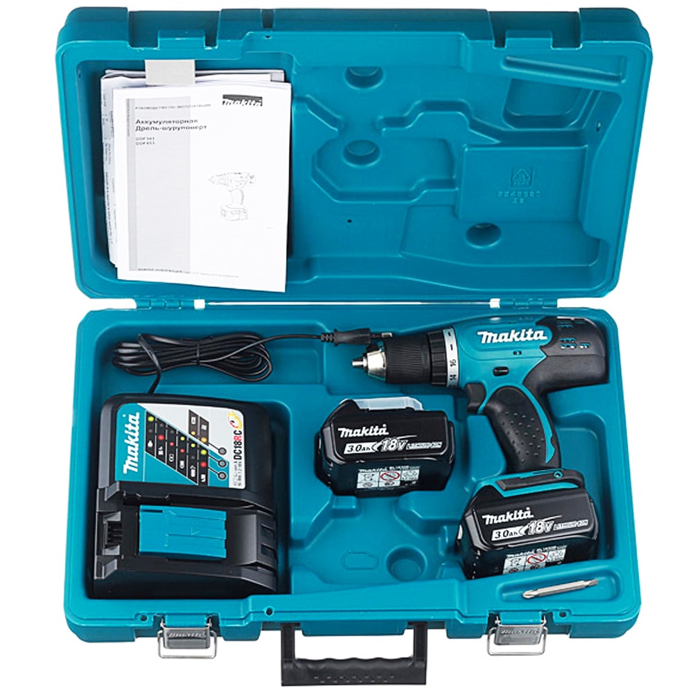 Дрель-шуруповерт аккумуляторная DDF453RFE (DDF 453 RFE) MAKITA, фото 2
