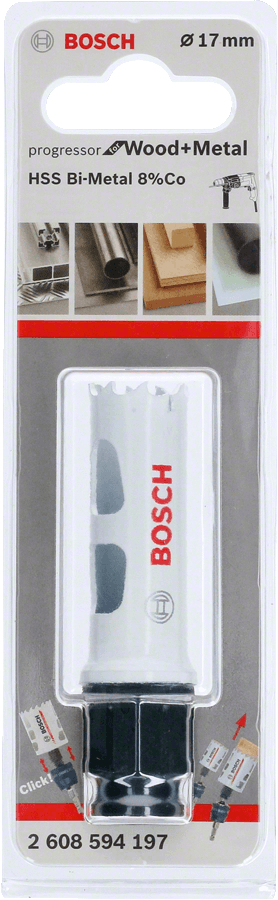 Коронка по дереву 17 мм Progressor for Wood and Metal BOSCH (2608594197)