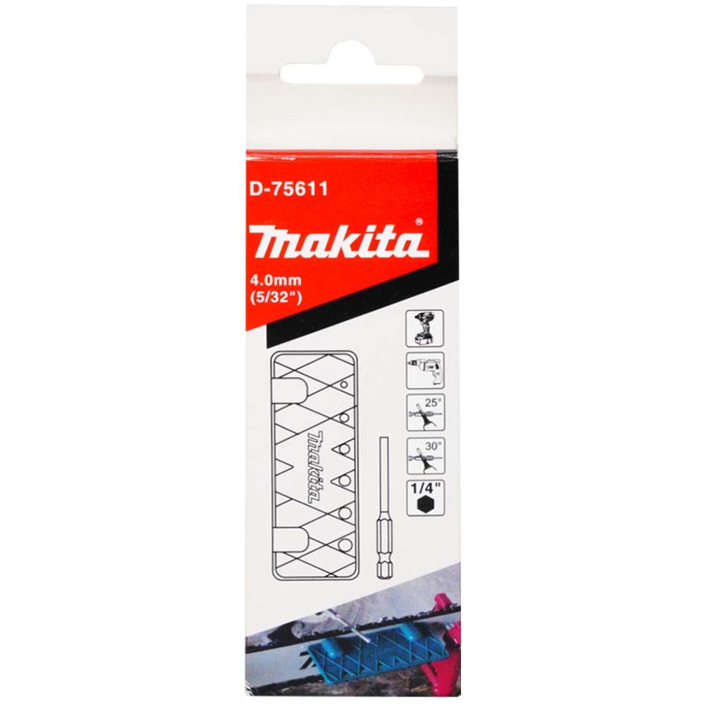 Напильник-бита 4,0 мм с шаблоном для заточки цепи, MAKITA, фото 2
