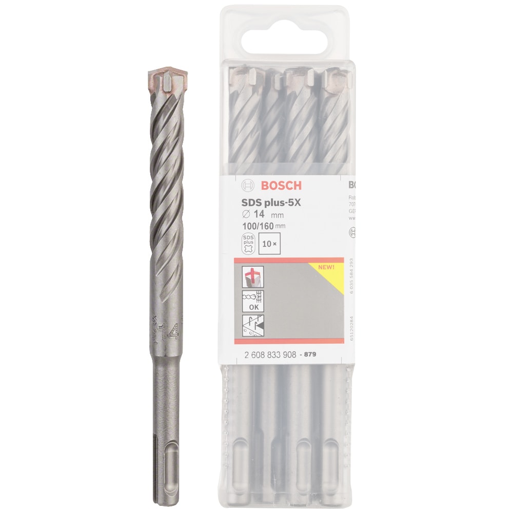 Бур по бетону SDS-Plus-5X 14x100x160 мм (10 шт) BOSCH (2608833908)